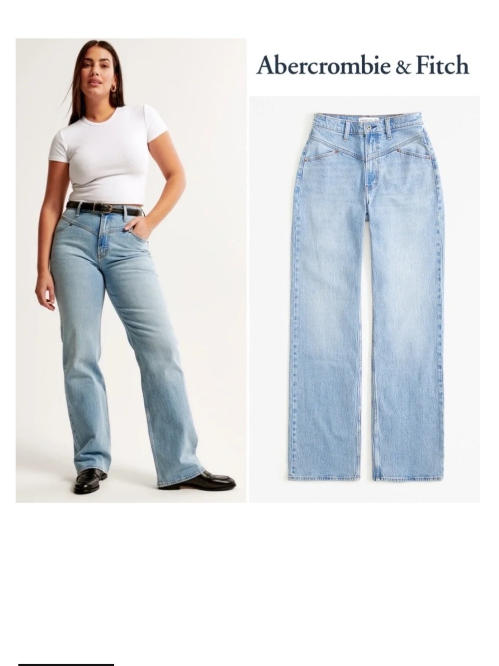 Abercrombie & Fitch 90’s relaxed high rise jean- curve love fit